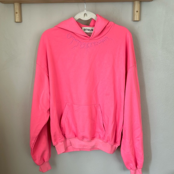 OTTOLINGER PINK COTTON HOODIE - Picture 1 of 5